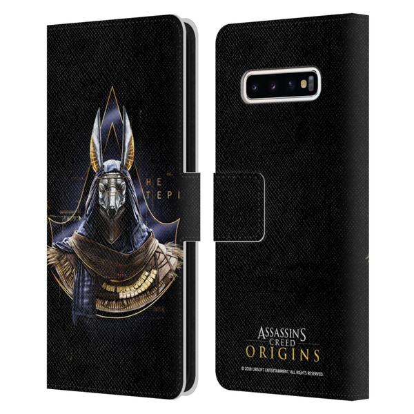 Assassin's Creed Origins Character Art Hetepi Leather Book Wallet Case Cover For Samsung Galaxy S10+ / S10 Plus