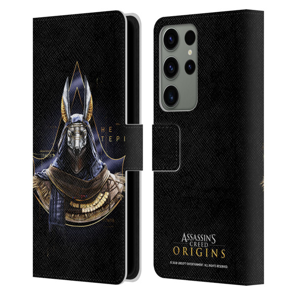 Assassin's Creed Origins Character Art Hetepi Leather Book Wallet Case Cover For Samsung Galaxy S23 Ultra 5G