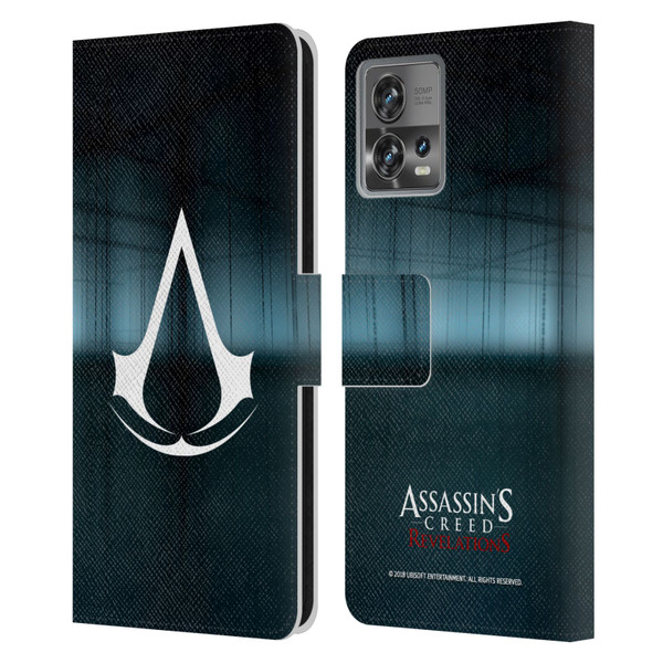 Assassin's Creed Revelations Logo Animus Black Room Leather Book Wallet Case Cover For Motorola Moto Edge 30 Fusion
