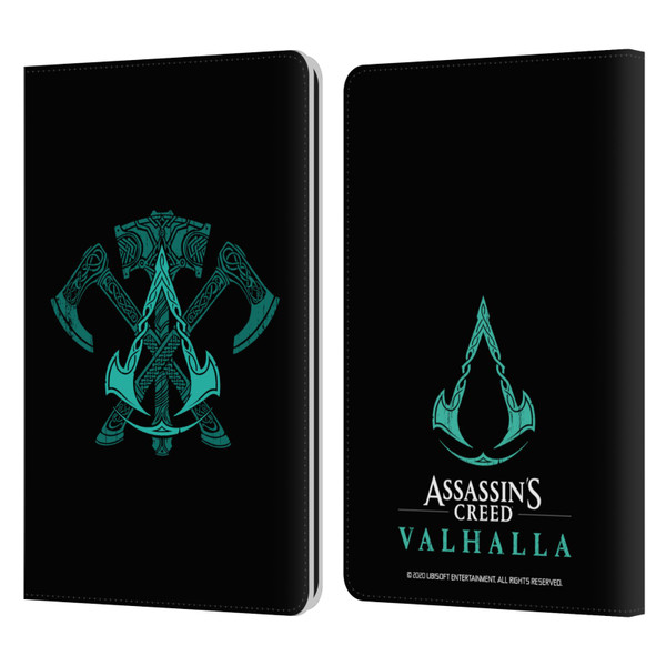Assassin's Creed Valhalla Symbols And Patterns ACV Weapons Leather Book Wallet Case Cover For Amazon Kindle Paperwhite 1 / 2 / 3