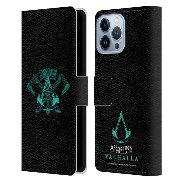 Assassin's Creed Valhalla Symbols And Patterns ACV Weapons Leather Book Wallet Case Cover For Apple iPhone 13 Pro Max