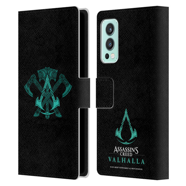 Assassin's Creed Valhalla Symbols And Patterns ACV Weapons Leather Book Wallet Case Cover For OnePlus Nord 2 5G