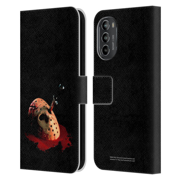 Friday the 13th: The Final Chapter Key Art Poster Leather Book Wallet Case Cover For Motorola Moto G82 5G