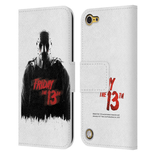 Friday the 13th 2009 Graphics Jason Voorhees Key Art Leather Book Wallet Case Cover For Apple iPod Touch 5G 5th Gen