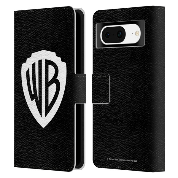 Warner Bros. Shield Logo Black Leather Book Wallet Case Cover For Google Pixel 8