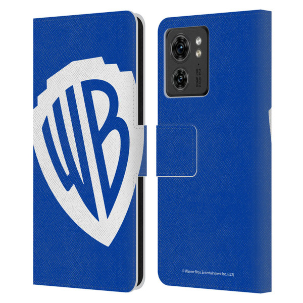 Warner Bros. Shield Logo Oversized Leather Book Wallet Case Cover For Motorola Moto Edge 40