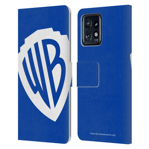 Warner Bros. Shield Logo Oversized Leather Book Wallet Case Cover For Motorola Moto Edge 40 Pro