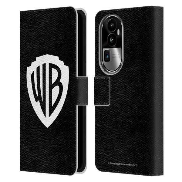 Warner Bros. Shield Logo Black Leather Book Wallet Case Cover For OPPO Reno10 Pro+
