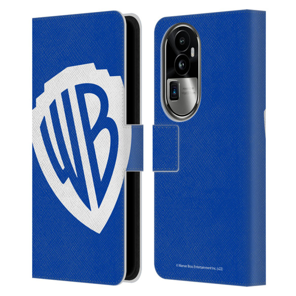 Warner Bros. Shield Logo Oversized Leather Book Wallet Case Cover For OPPO Reno10 Pro+