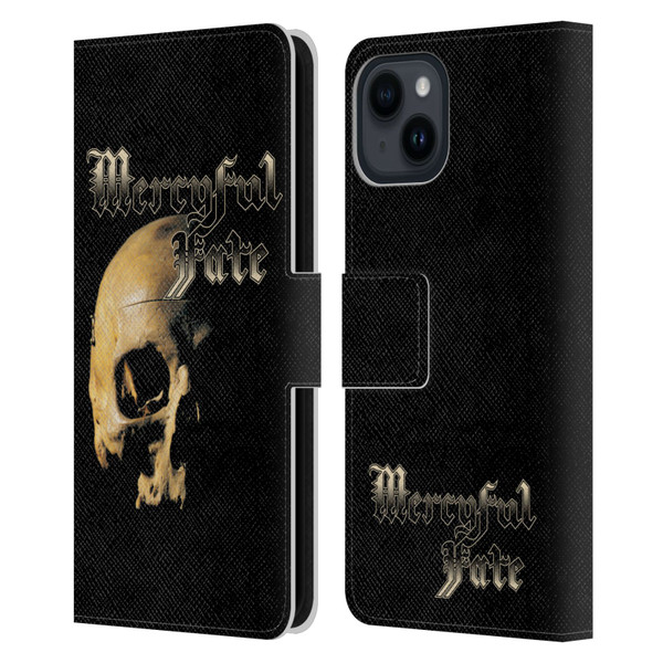 Mercyful Fate Black Metal Skull Leather Book Wallet Case Cover For Apple iPhone 15