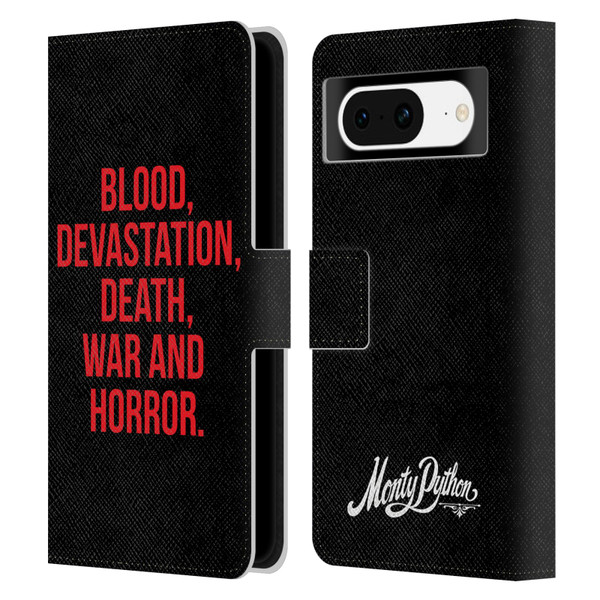 Monty Python Key Art Blood Devastation Death War And Horror Leather Book Wallet Case Cover For Google Pixel 8