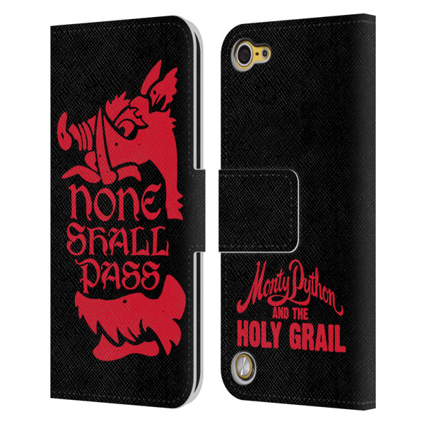 Monty Python Key Art None Shall Pass Leather Book Wallet Case Cover For Apple iPod Touch 5G 5th Gen