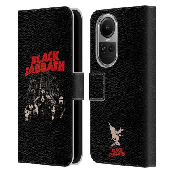 Black Sabbath Key Art Red Logo Leather Book Wallet Case Cover For OPPO Reno10 5G / Reno10 Pro 5G