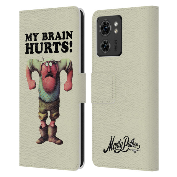 Monty Python Key Art My Brain Hurts Leather Book Wallet Case Cover For Motorola Moto Edge 40