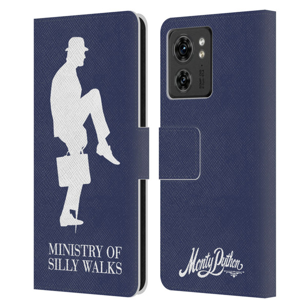 Monty Python Key Art Ministry Of Silly Walks Leather Book Wallet Case Cover For Motorola Moto Edge 40