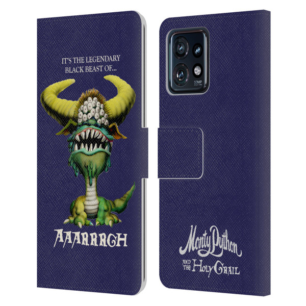 Monty Python Key Art Black Beast Of Aaarrrgh Leather Book Wallet Case Cover For Motorola Moto Edge 40 Pro