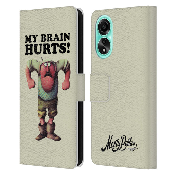 Monty Python Key Art My Brain Hurts Leather Book Wallet Case Cover For OPPO A78 4G