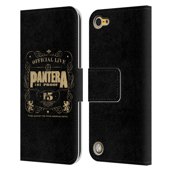 Pantera Art 101 Proof Leather Book Wallet Case Cover For Apple iPod Touch 5G 5th Gen