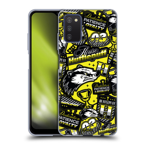 Harry Potter Badge Up House Hufflepuff Soft Gel Case for Samsung Galaxy A03s (2021)