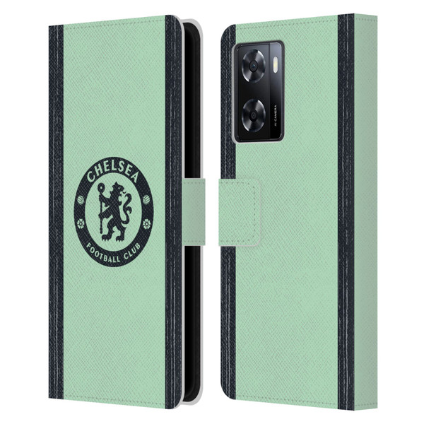 Chelsea Football Club 2023/24 Kit Third Leather Book Wallet Case Cover For OPPO A57s