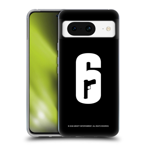 Tom Clancy's Rainbow Six Siege Logos Black And White Soft Gel Case for Google Pixel 8