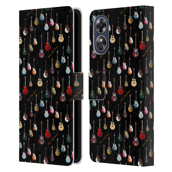 Brian May Iconic Guitar Leather Book Wallet Case Cover For OPPO A17