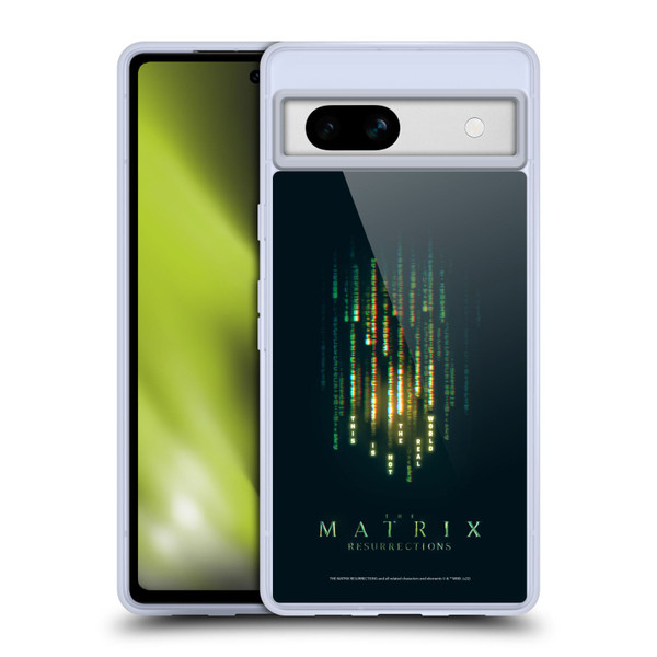 The Matrix Resurrections Key Art This Is Not The Real World Soft Gel Case for Google Pixel 7a