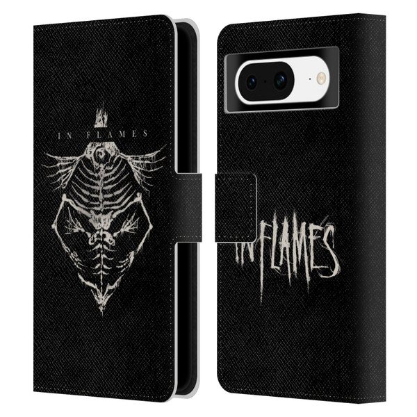In Flames Metal Grunge Jesterhead Bones Leather Book Wallet Case Cover For Google Pixel 8