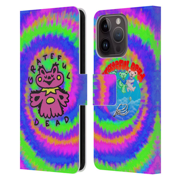 Grateful Dead Trends Dancing Bear Colorful Leather Book Wallet Case Cover For Apple iPhone 15 Pro