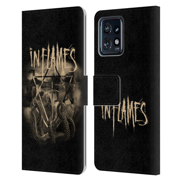 In Flames Metal Grunge Octoflames Leather Book Wallet Case Cover For Motorola Moto Edge 40 Pro