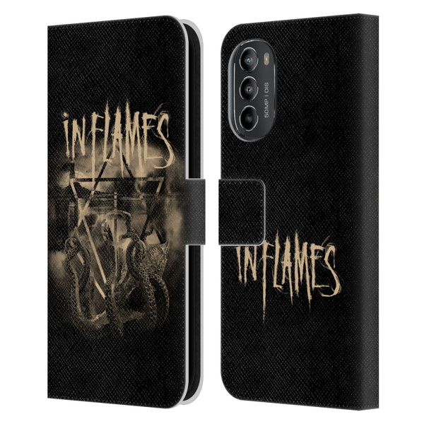In Flames Metal Grunge Octoflames Leather Book Wallet Case Cover For Motorola Moto G82 5G