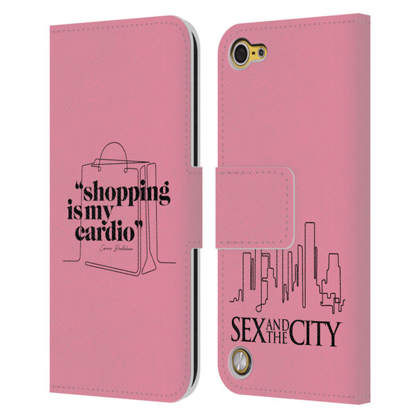 Sex and The City: Television Series Characters Shopping Cardio Carrie Leather Book Wallet Case Cover For Apple iPod Touch 5G 5th Gen