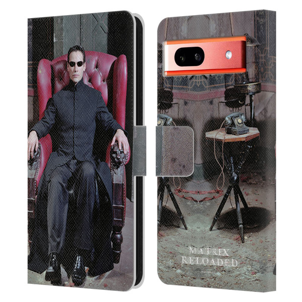 The Matrix Reloaded Key Art Neo 4 Leather Book Wallet Case Cover For Google Pixel 7a