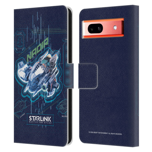 Starlink Battle for Atlas Starships Nadir Leather Book Wallet Case Cover For Google Pixel 7a