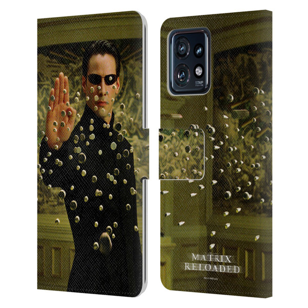 The Matrix Reloaded Key Art Neo 3 Leather Book Wallet Case Cover For Motorola Moto Edge 40 Pro
