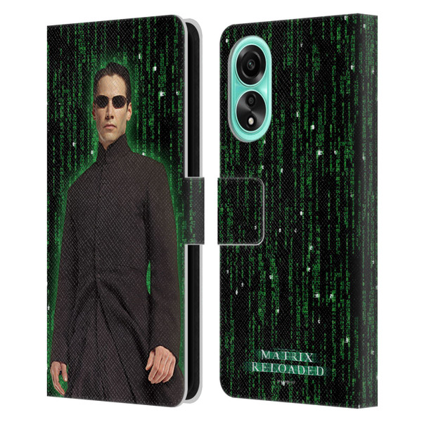 The Matrix Reloaded Key Art Neo 1 Leather Book Wallet Case Cover For OPPO A78 5G