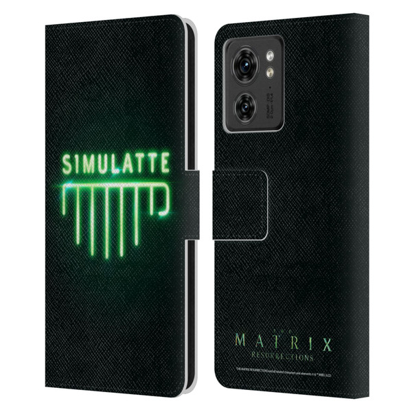 The Matrix Resurrections Key Art Simulatte Leather Book Wallet Case Cover For Motorola Moto Edge 40