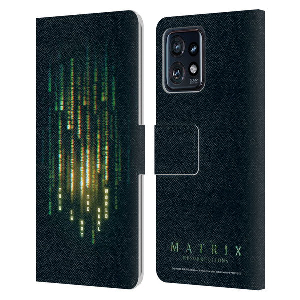 The Matrix Resurrections Key Art This Is Not The Real World Leather Book Wallet Case Cover For Motorola Moto Edge 40 Pro