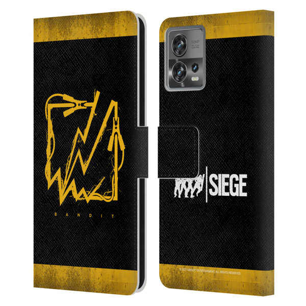 Tom Clancy's Rainbow Six Siege Icons Bandit Leather Book Wallet Case Cover For Motorola Moto Edge 30 Fusion