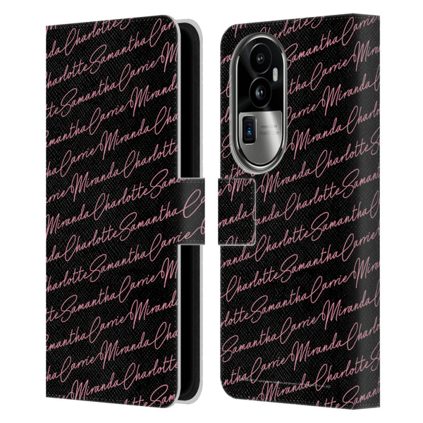 Sex and The City: Television Series Graphics Name Pattern Leather Book Wallet Case Cover For OPPO Reno10 Pro+