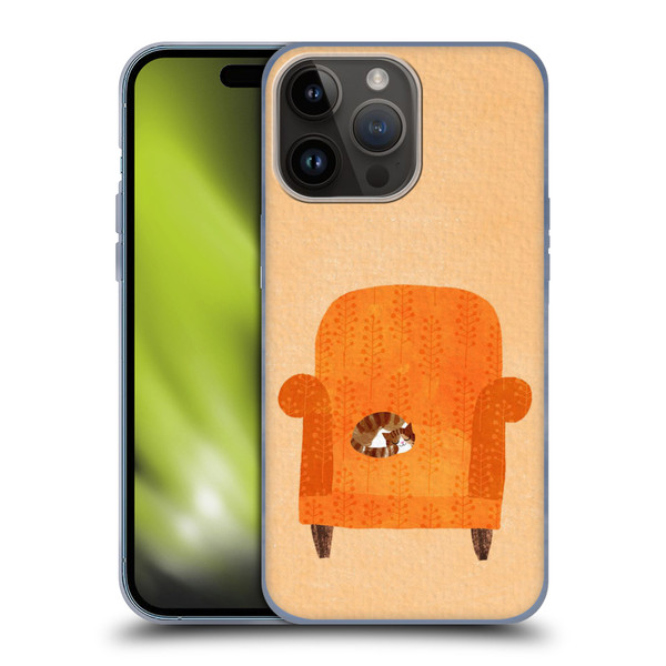 Planet Cat Arm Chair Orange Chair Cat Soft Gel Case for Apple iPhone 15 Pro Max