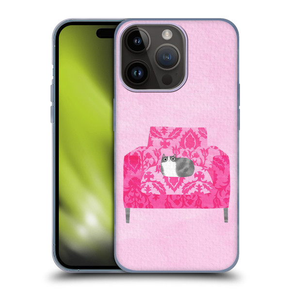 Planet Cat Arm Chair Rose Chair Cat Soft Gel Case for Apple iPhone 15 Pro