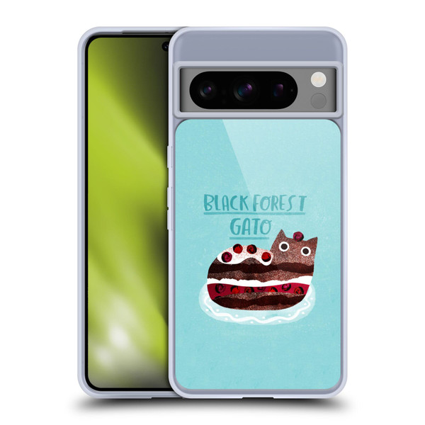 Planet Cat Puns Black Forest Gato Soft Gel Case for Google Pixel 8 Pro