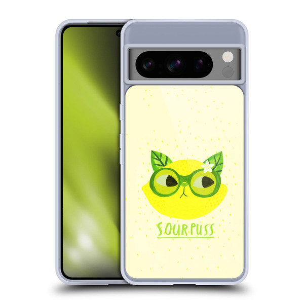 Planet Cat Puns Sour Puss Soft Gel Case for Google Pixel 8 Pro