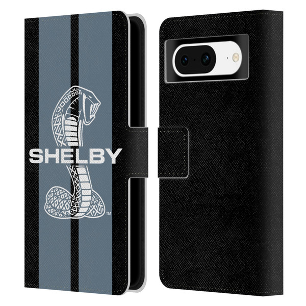 Shelby Car Graphics Gray Leather Book Wallet Case Cover For Google Pixel 8