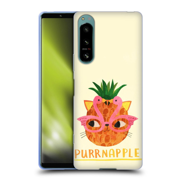 Planet Cat Puns Purrnapple Soft Gel Case for Sony Xperia 5 IV