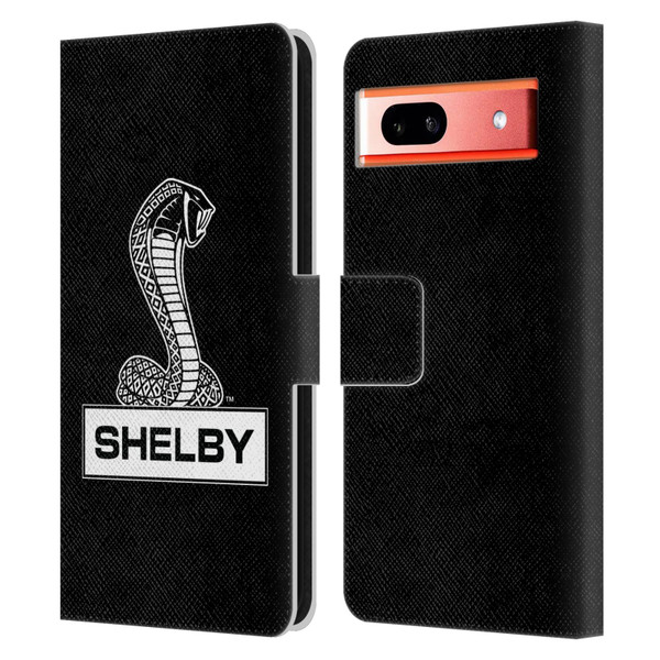 Shelby Logos Plain Leather Book Wallet Case Cover For Google Pixel 7a