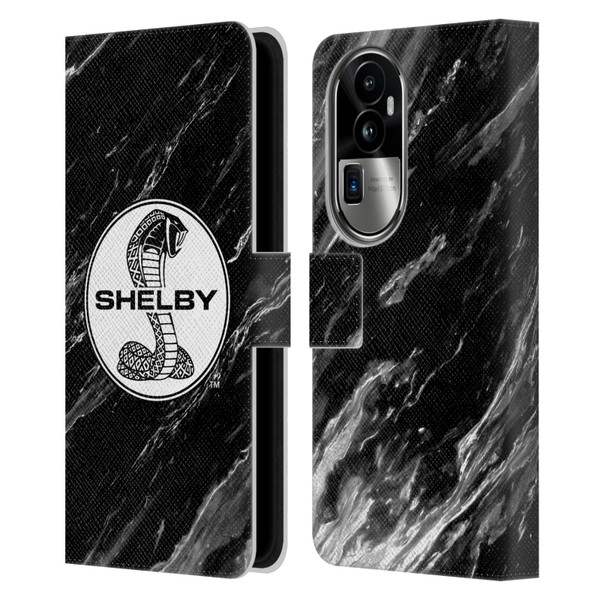 Shelby Logos Marble Leather Book Wallet Case Cover For OPPO Reno10 Pro+