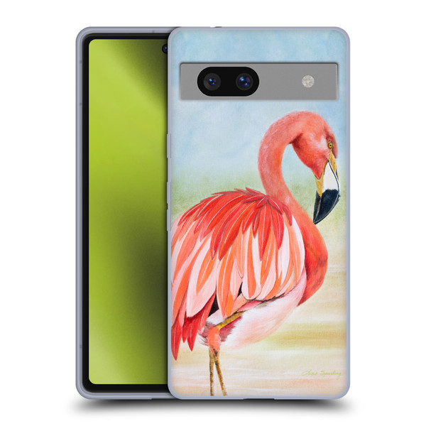 Lisa Sparling Birds And Nature Flamingo Soft Gel Case for Google Pixel 7a