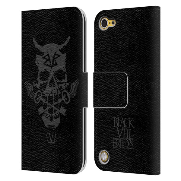 Black Veil Brides Band Art Skull Keys Leather Book Wallet Case Cover For Apple iPod Touch 5G 5th Gen